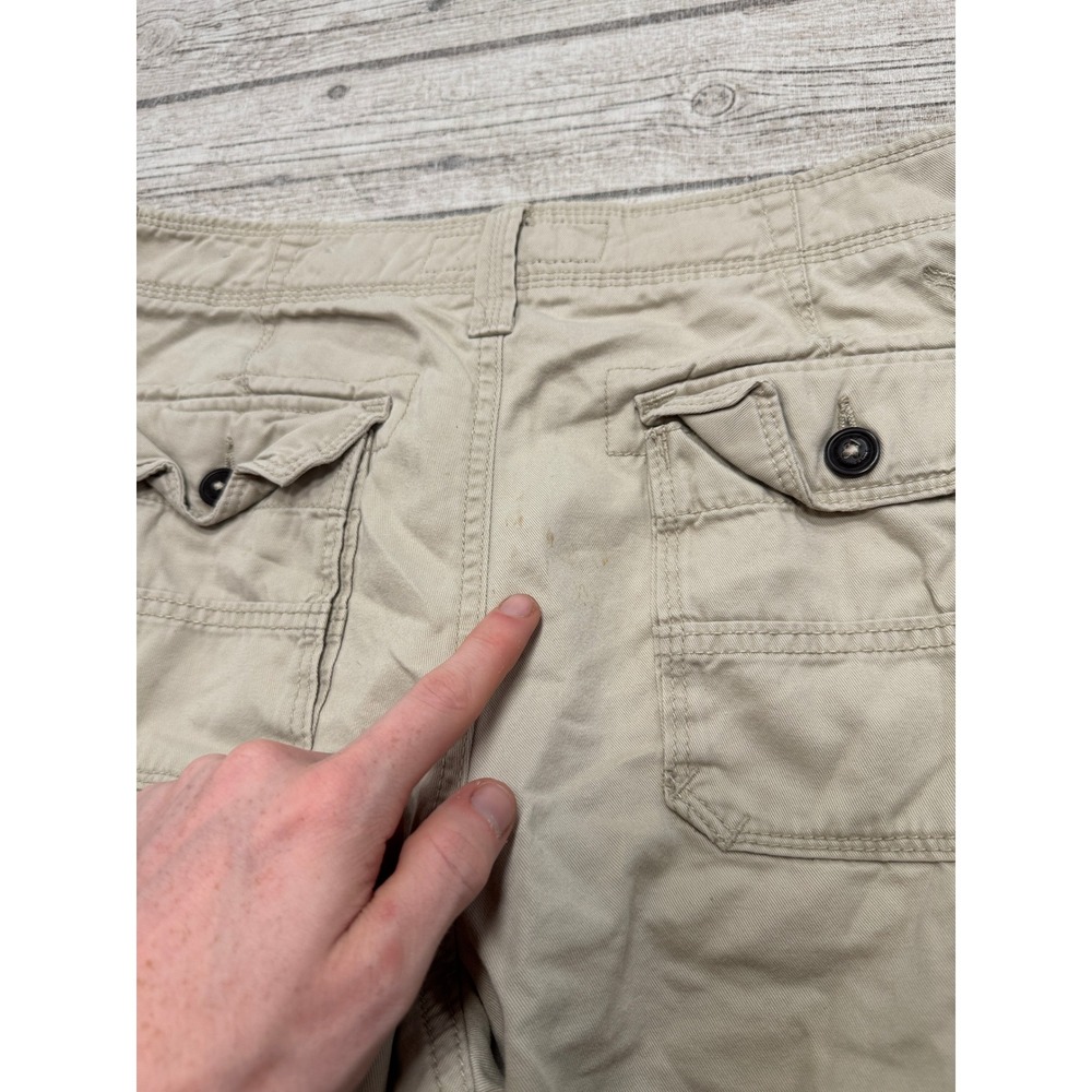 American Eagle Cargo Shorts Men's 30 Beige Relaxed Fit Cotton Hiking Workwear - Picture 9 of 9